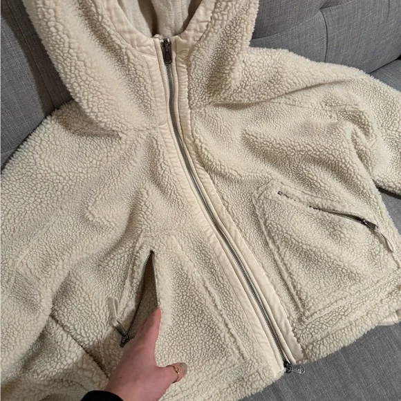 FREE PEOPLE hooded Sherpa jacket